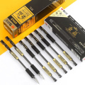 Andal 0.5 mm de oro Black Style Business Ink Pen con aguja neutral de aguja neutral para suplementos de la escuela de oficina